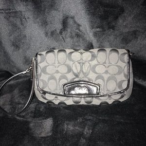 Coach Signature Jacquard Canvas Clutch/Wristlet